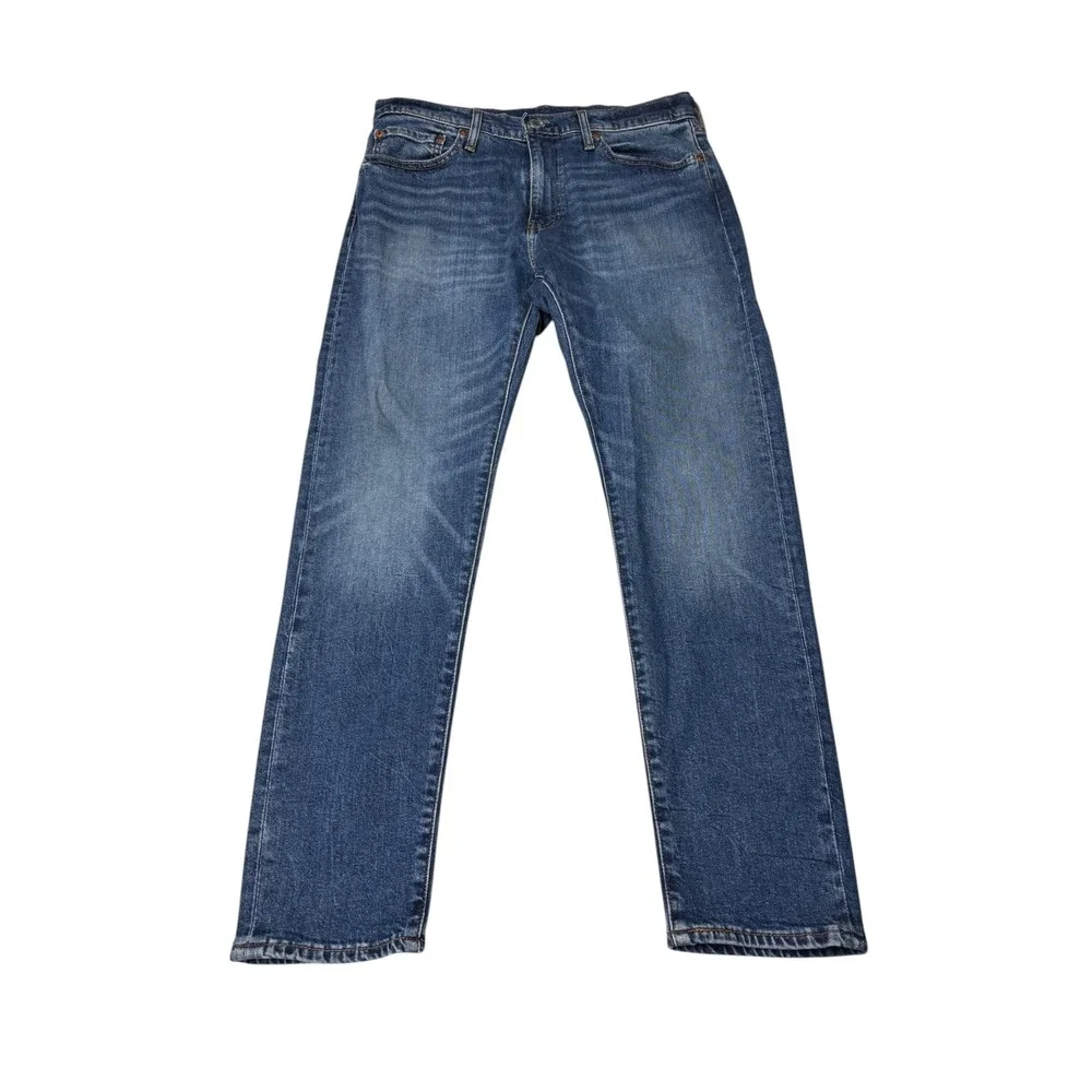 Levis Premium Big E 512 Slim Taper Blue Jeans Mens 33x28 Medium Wash Stretch‎